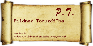 Pildner Tonuzóba névjegykártya